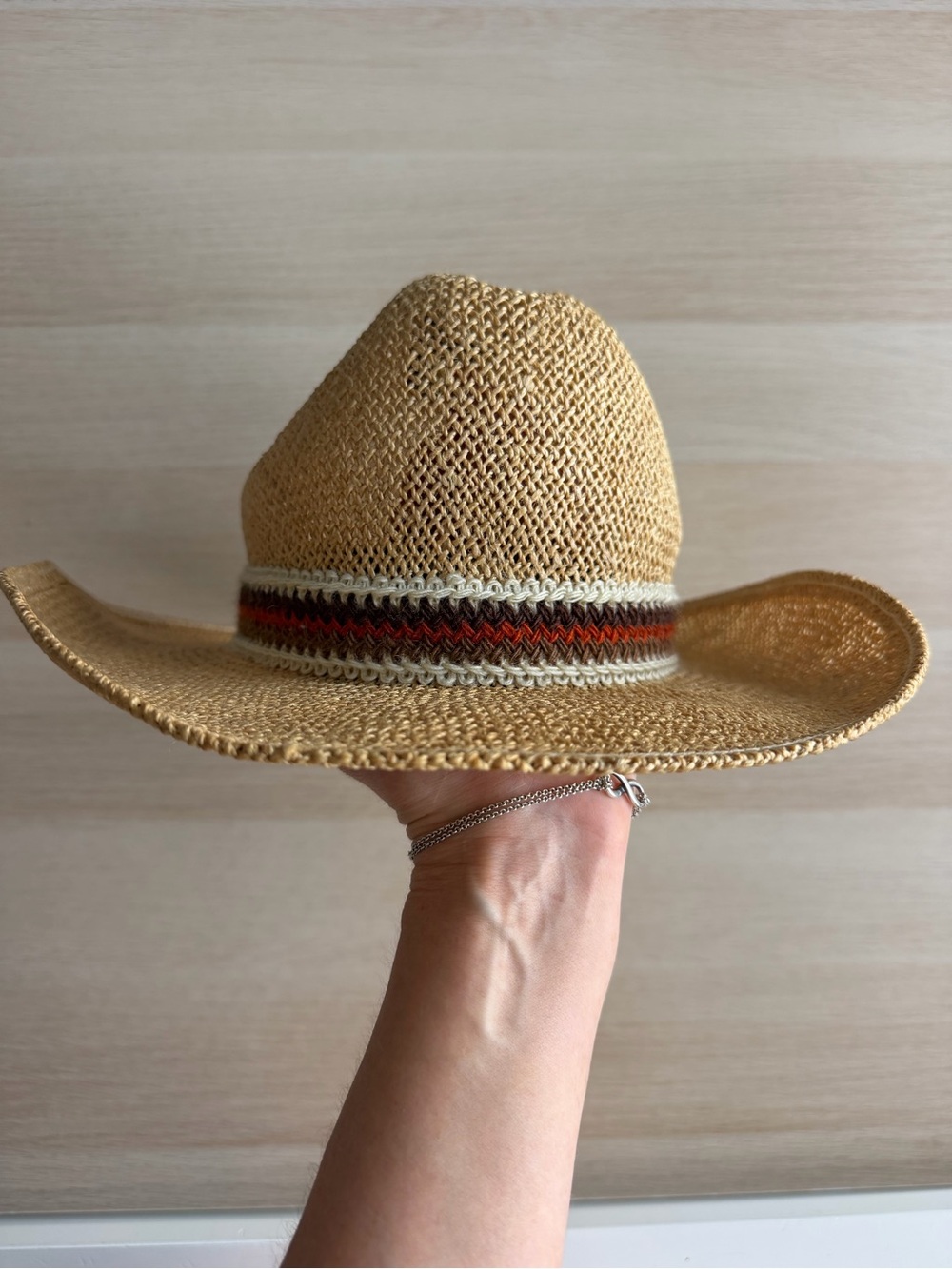Resistol Stagecoach Straw Cowboy Hat 7 1/8 Long Oval VTG Western Rancher Boho